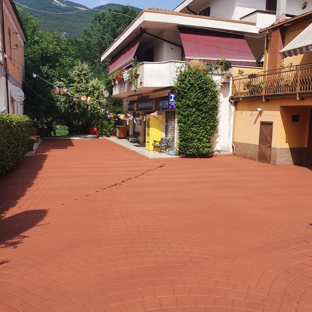 Asfalto stampato e colorato
