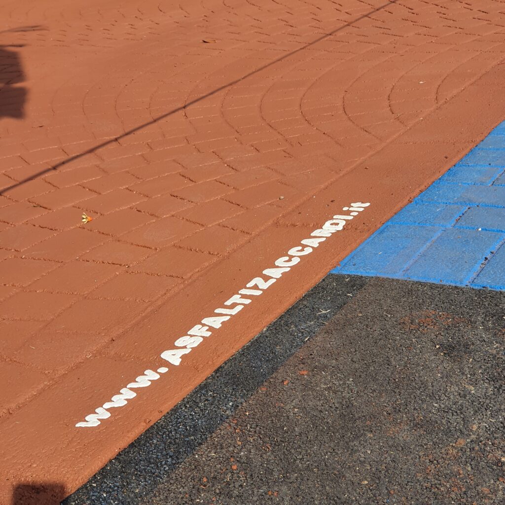 Asfalto stampato colorato e termoplastico