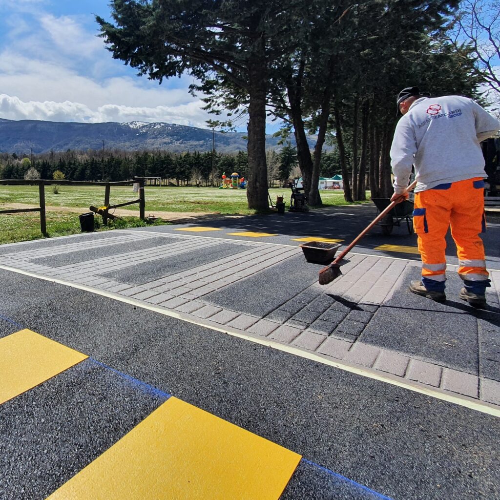 Resinatura asfalto stampato