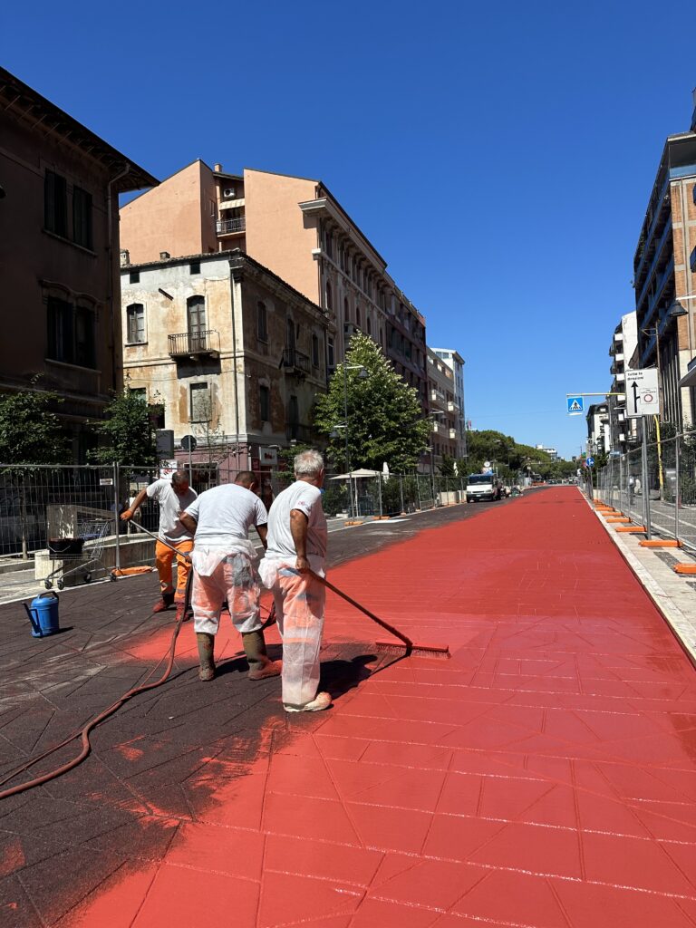 Asfalto stampato e colorato