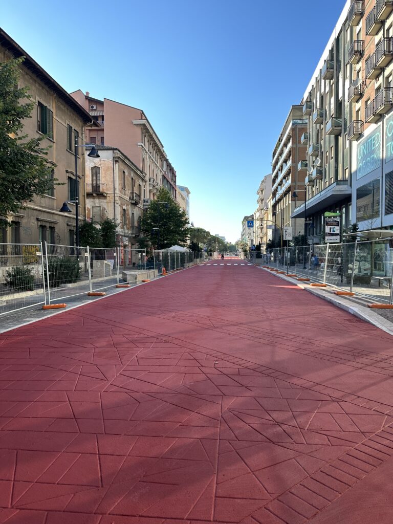 Asfalto stampato e colorato