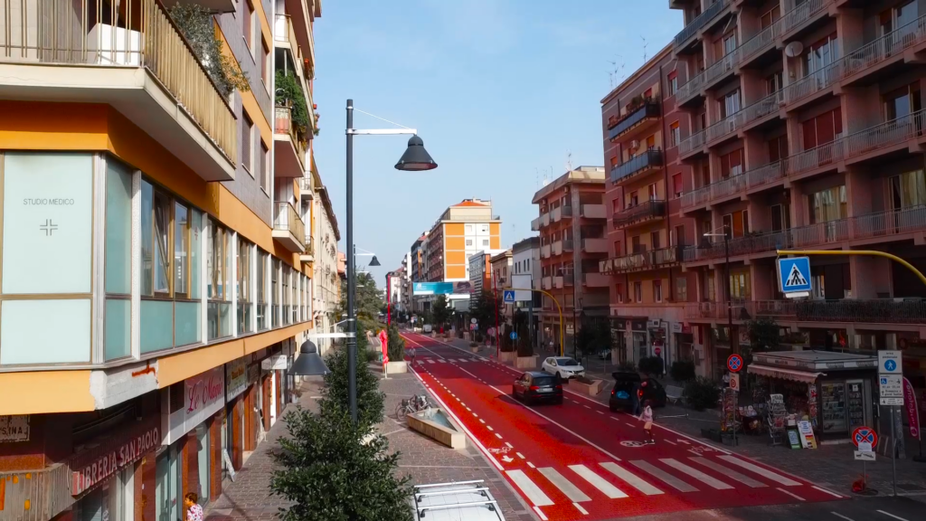 Asfalto stampato colorato e termoplastico